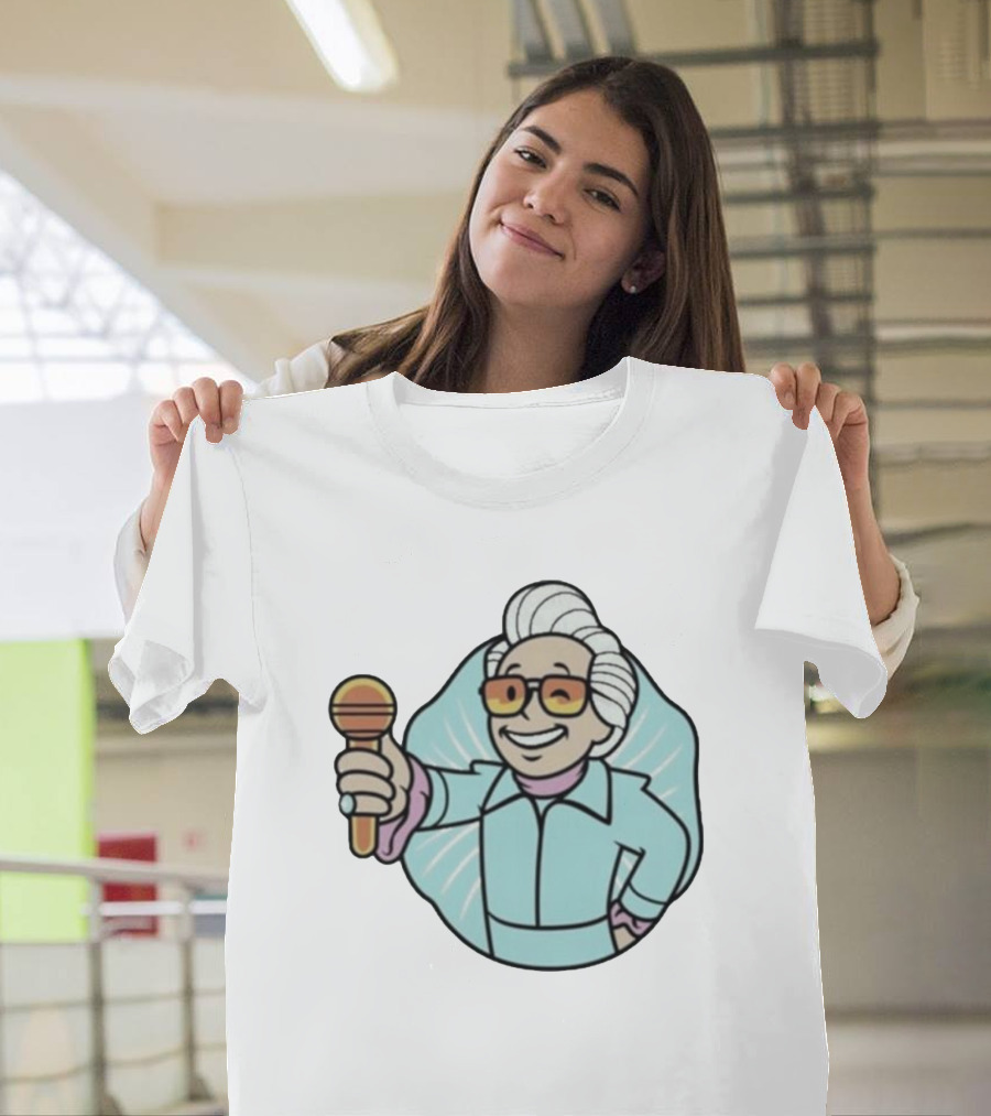 Vault Boy Style Character with Microphone Named Baby Billy T-Shirt
