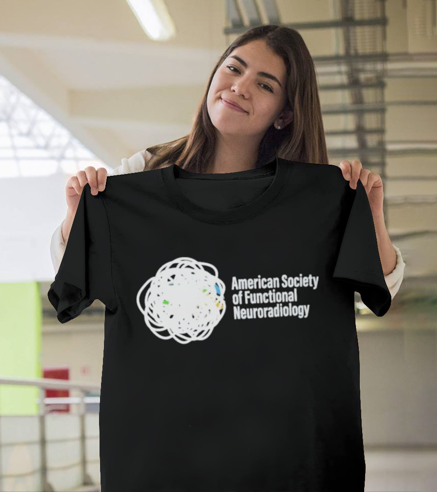 American Society of Functional Neuroradiology Logo with Abstract Brain T-Shirt