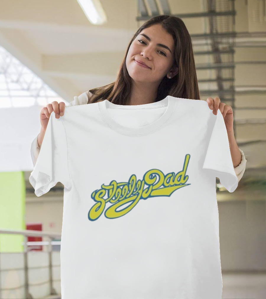 Sleepy Dad Retro Yellow Script T-Shirt
