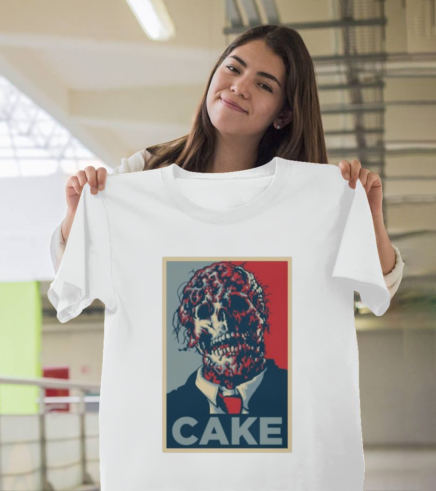 Threadless Father's Day Horror Cake Men Obama Hope Poster Zombie T-Shirt