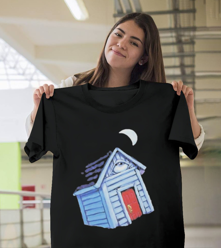Turmoil Tinfoil Moon Eye House With Red Door T-Shirt