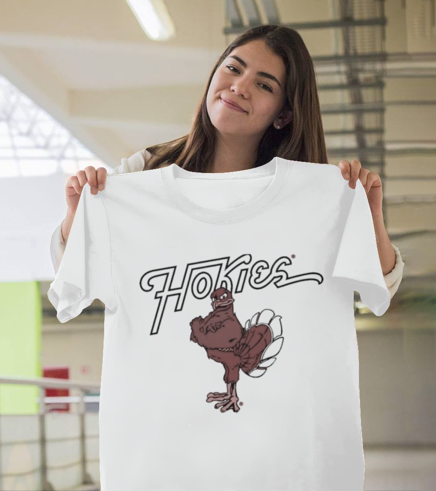 Virginia Tech Hokies Orange Hokie Bird T-Shirt
