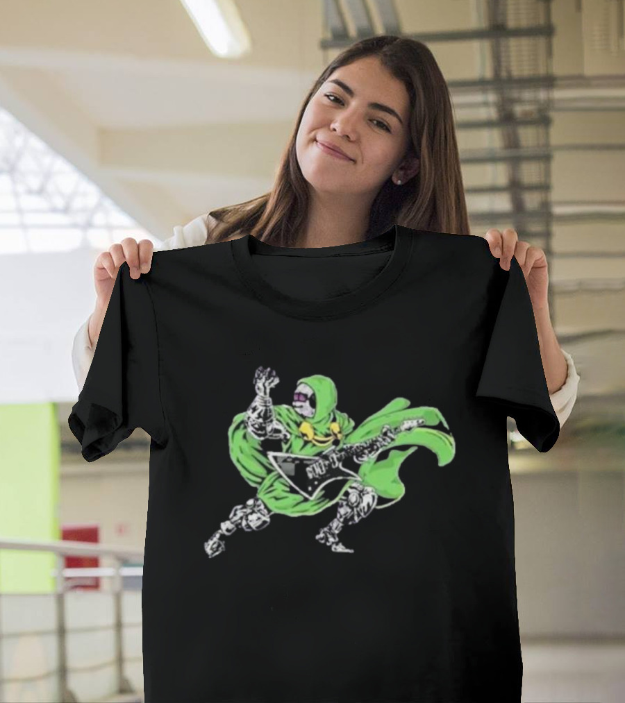Mfer Doom Inko Metal Guitar Villain Green Cloak T-Shirt