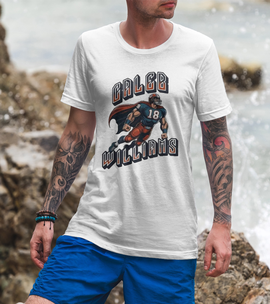 Caleb Williams Football Heroic Number 18 Superhero T-Shirt