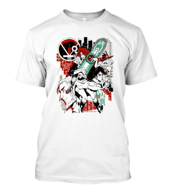Transistor 10th Anniversary Cyan Sword T-Shirt