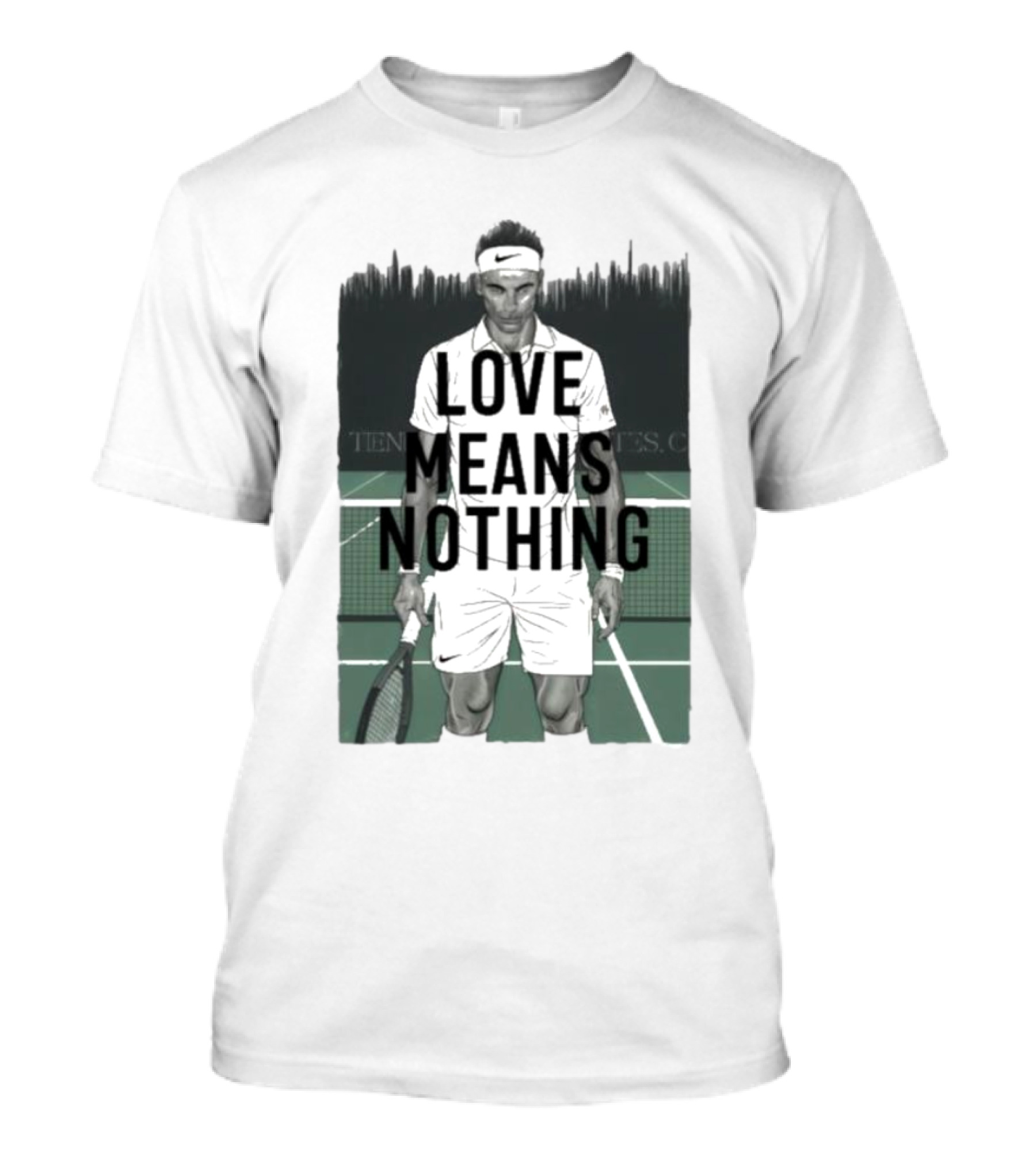 Love Means Nothing Tennis Court Competitor Headband Racket T-Shirt