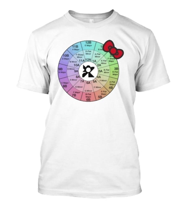 Ramonpang Djs Only Color Wheel Music Key Chart With Hello Kitty Bow T-Shirt