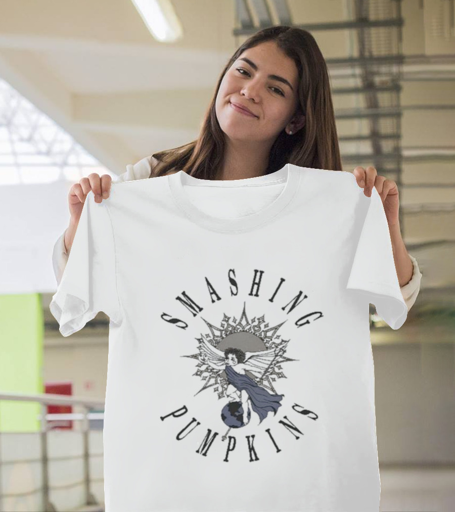 Smashing Pumpkins Angels Altitude Not Attitude 2024 Winged Figure Global T-Shirt