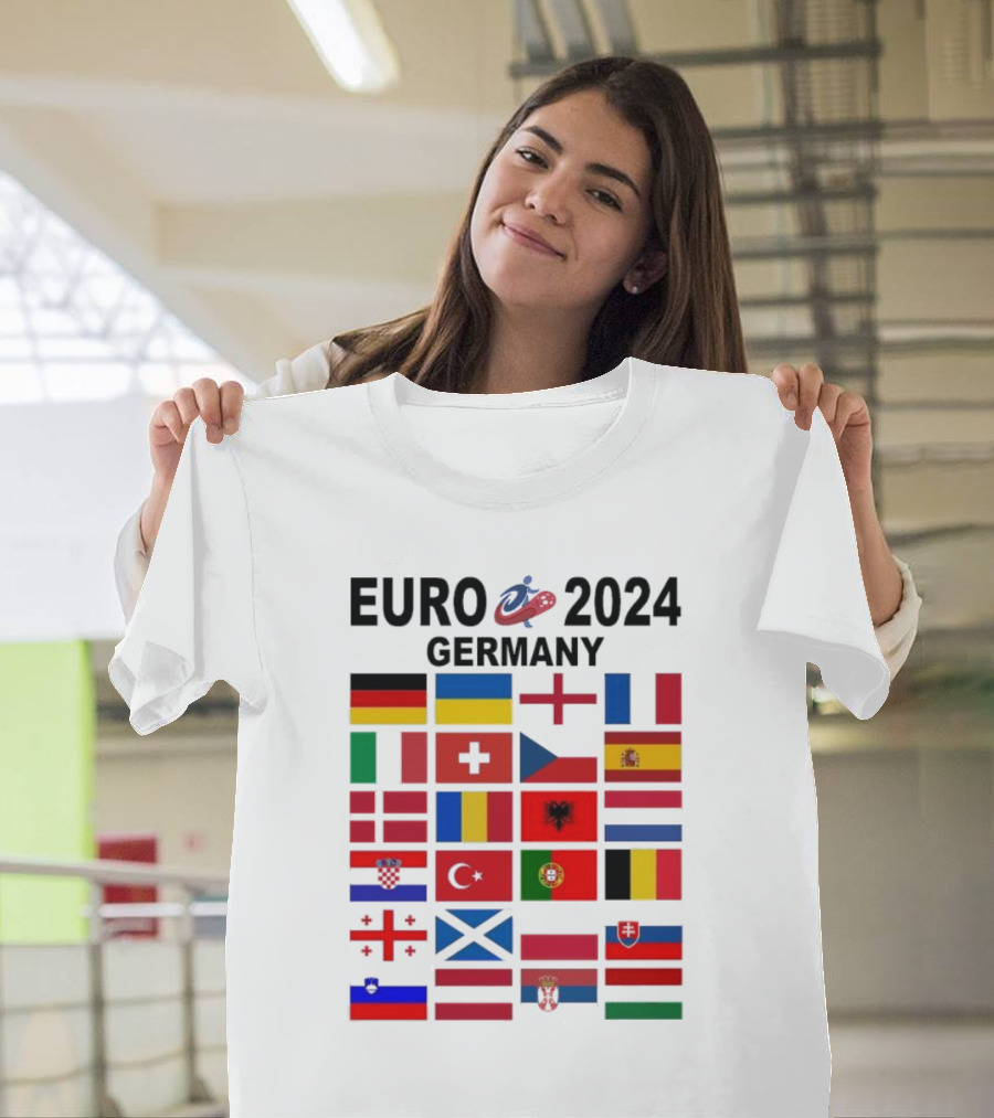EURO 2024 Germany Flags of Participating Nations T-Shirt