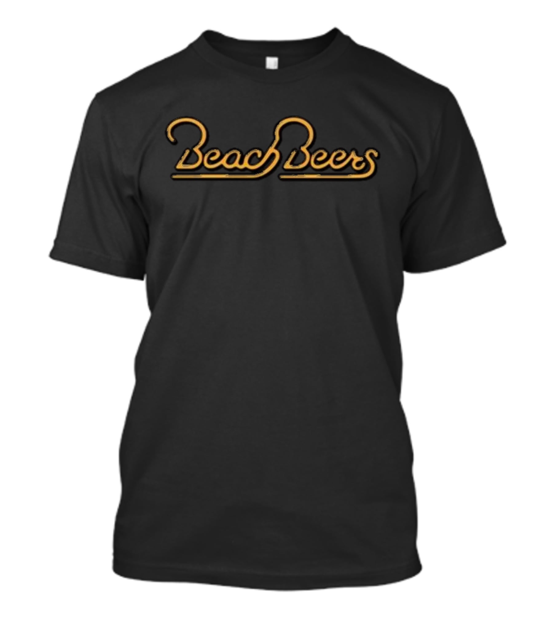 Beach Beers Retro Style Minimalist Script T-Shirt