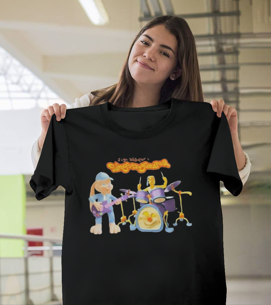 Faye Webster Singsongorama Cartoon Band Performance with Guitar and Drums T-Shirt