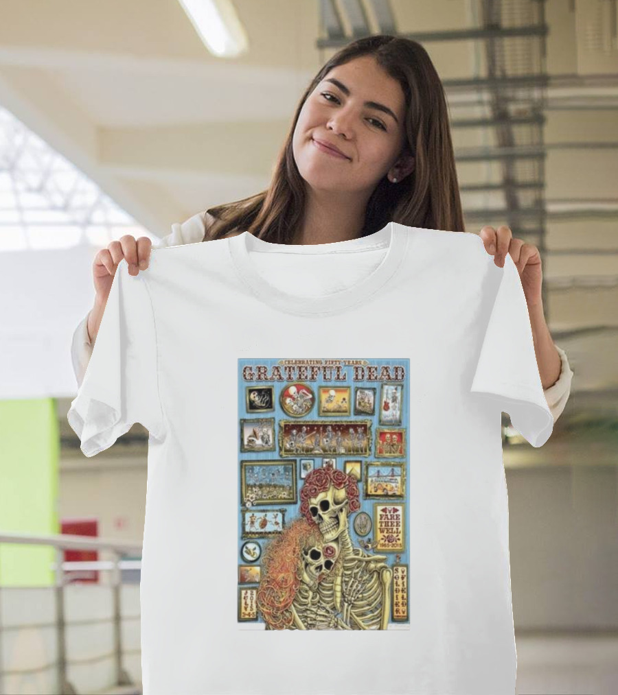 Celebrating Fifty Years Grateful Dead Fare Thee Well 50th Anniversary Gabba Gallery T-Shirt