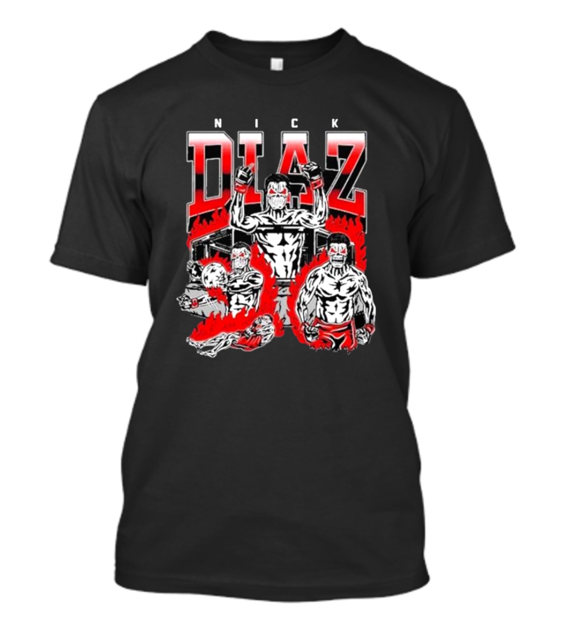 Nick Diaz Skull Fighters MMA Concept T-Shirt