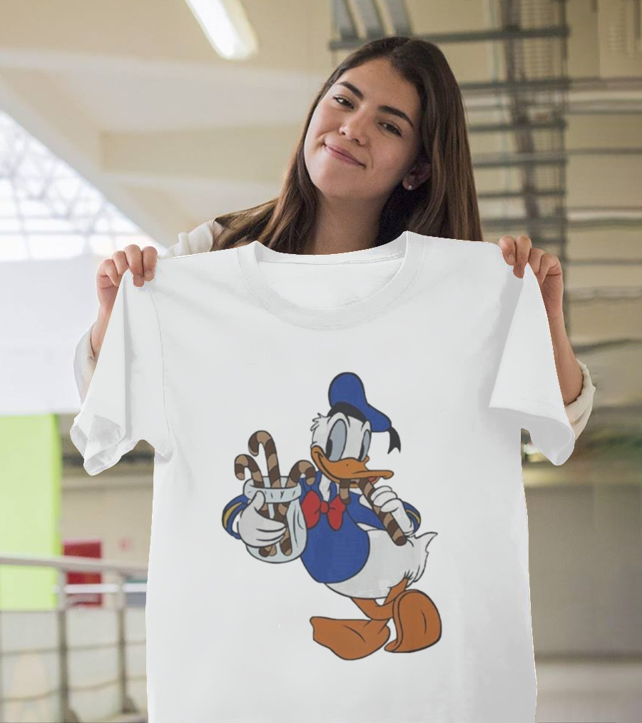 Donald Duck Festive Candy Canes T-Shirt
