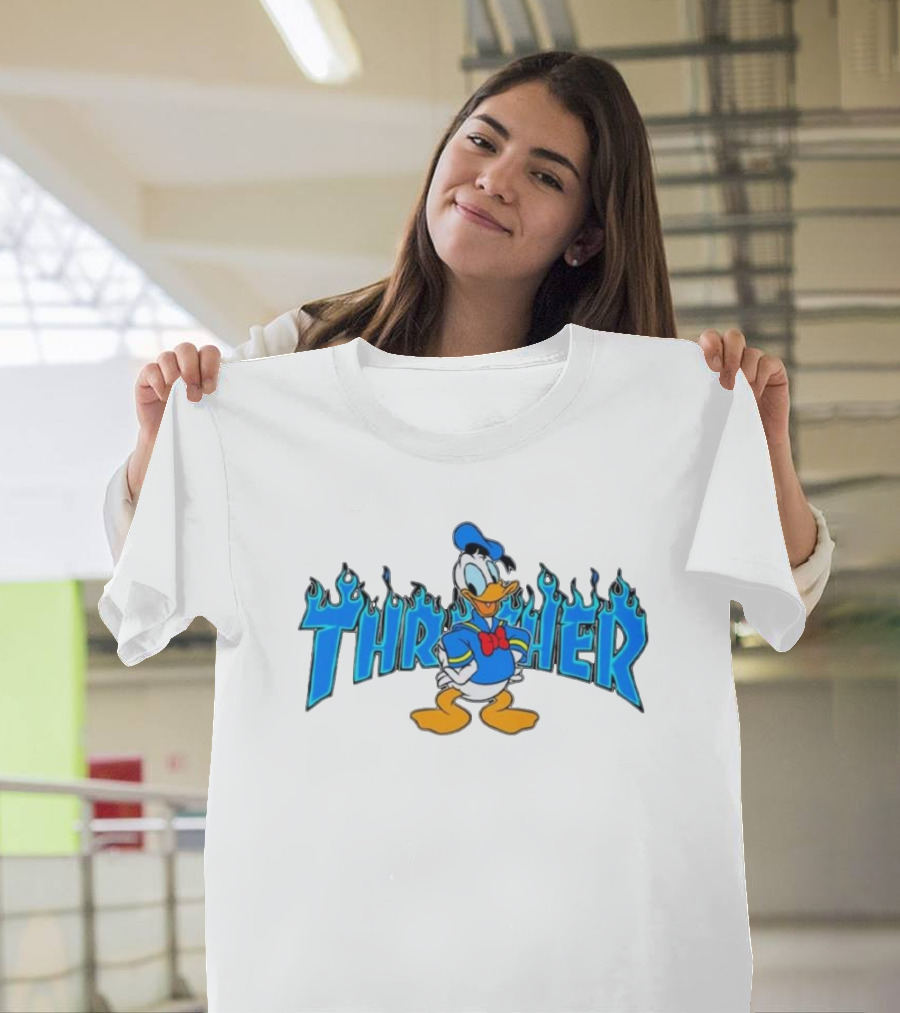 Donald Duck Thrasher Flame T-Shirt