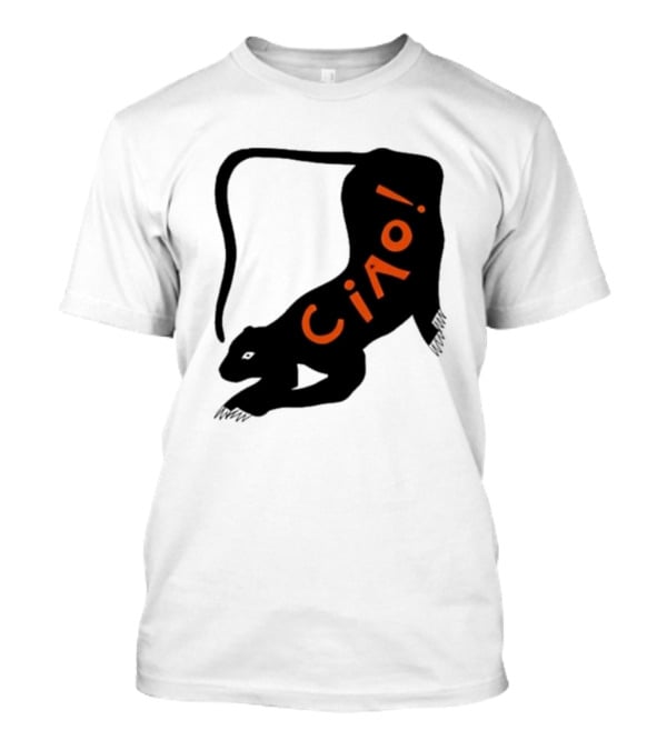 Elena Fiorenza Gatti Ciao Black Cat T-Shirt