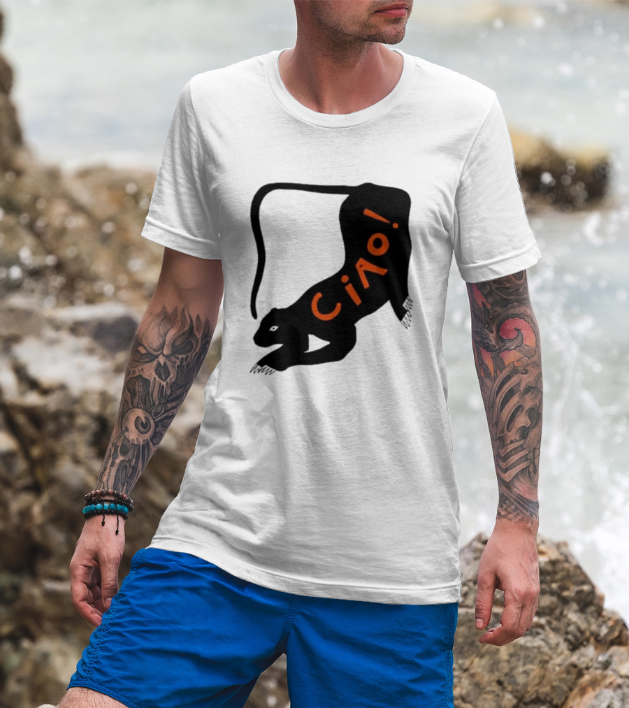 Elena Fiorenza Gatti Ciao Black Cat T-Shirt