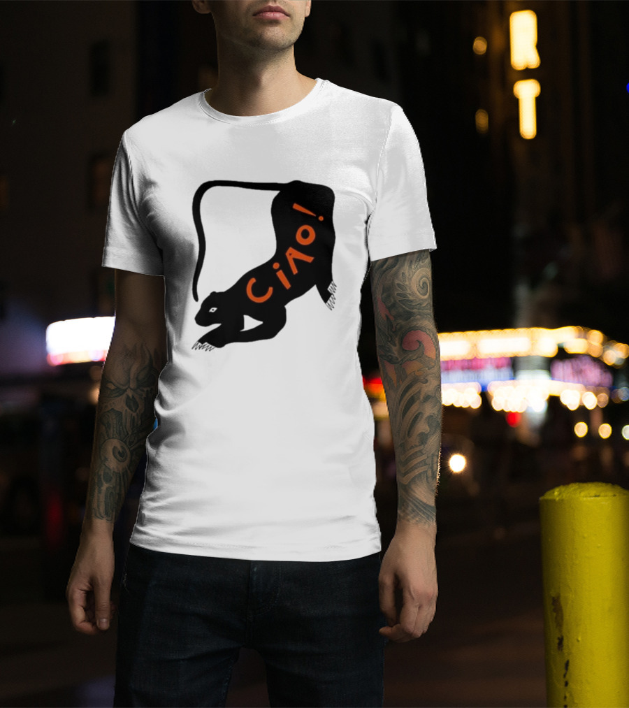 Elena Fiorenza Gatti Ciao Black Cat T-Shirt