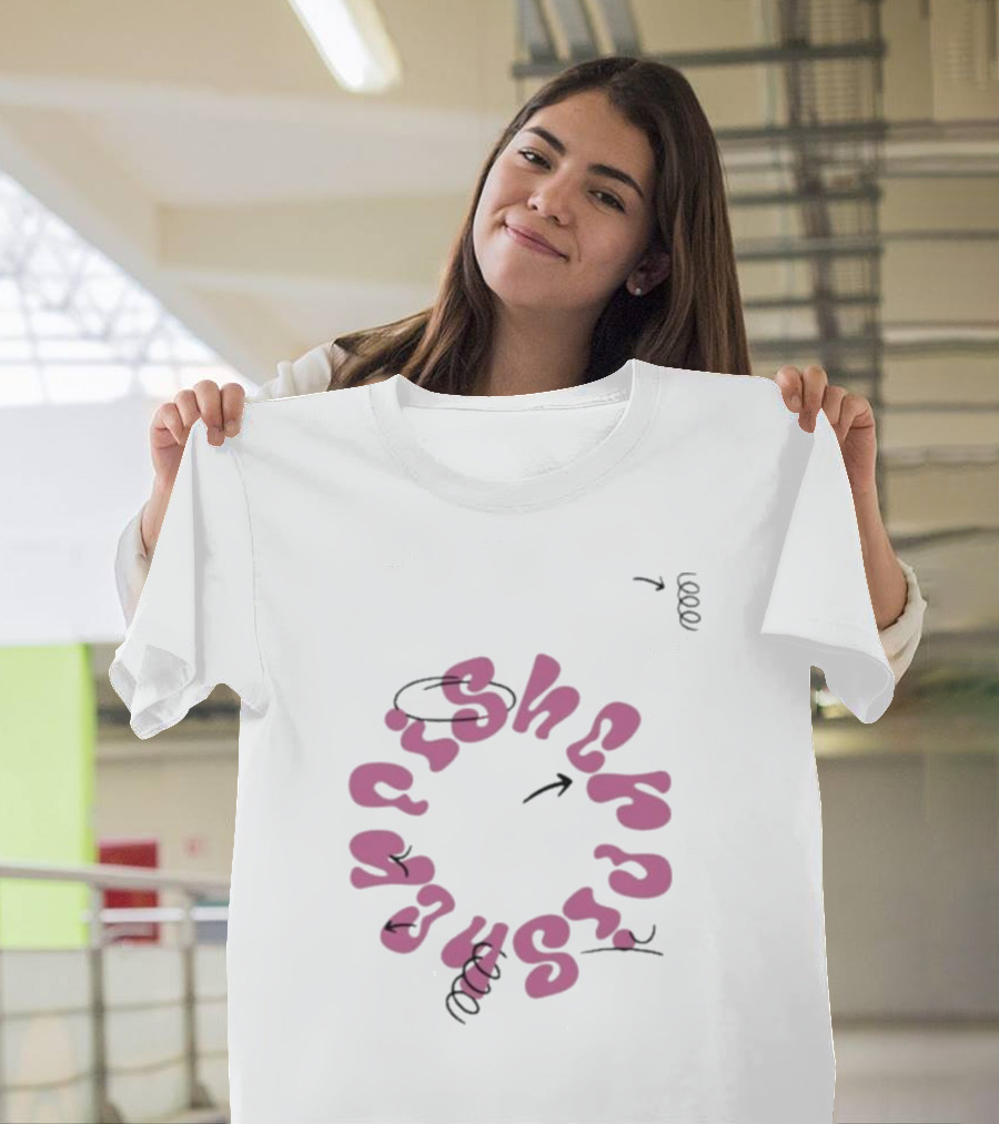 Fisher White Loop Essentials Circular Text T-Shirt