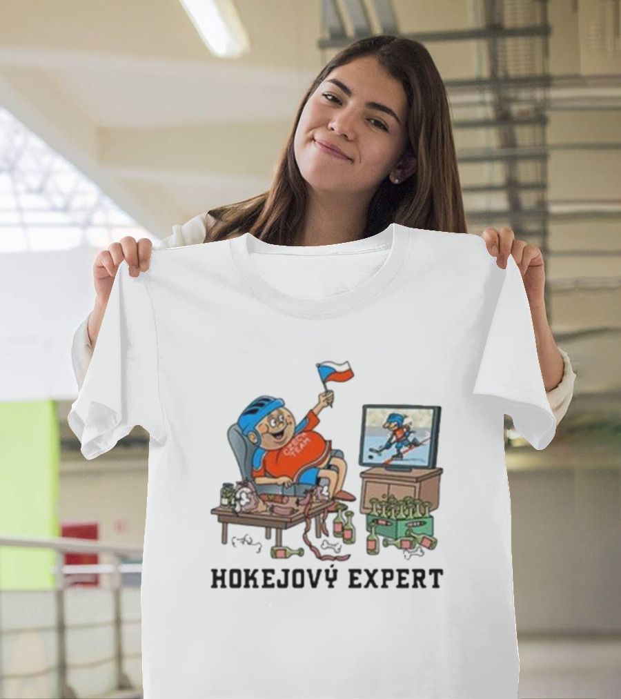 Hokejový Expert Czech Republic vs USA Hockey Fan Enthusiast T-Shirt