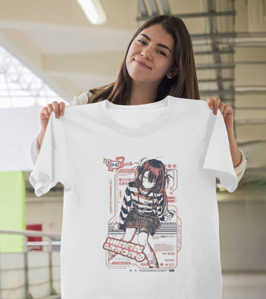 Human Error The End for Hell Only Japanese Girl Cyberpunk Anime Aesthetic T-Shirt