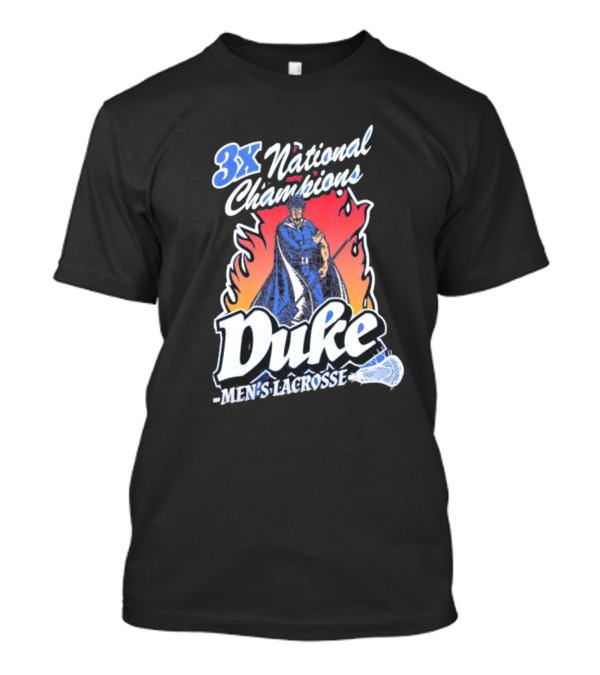 Duke Blue Devils Men's Lacrosse 3x National Champions T-Shirt