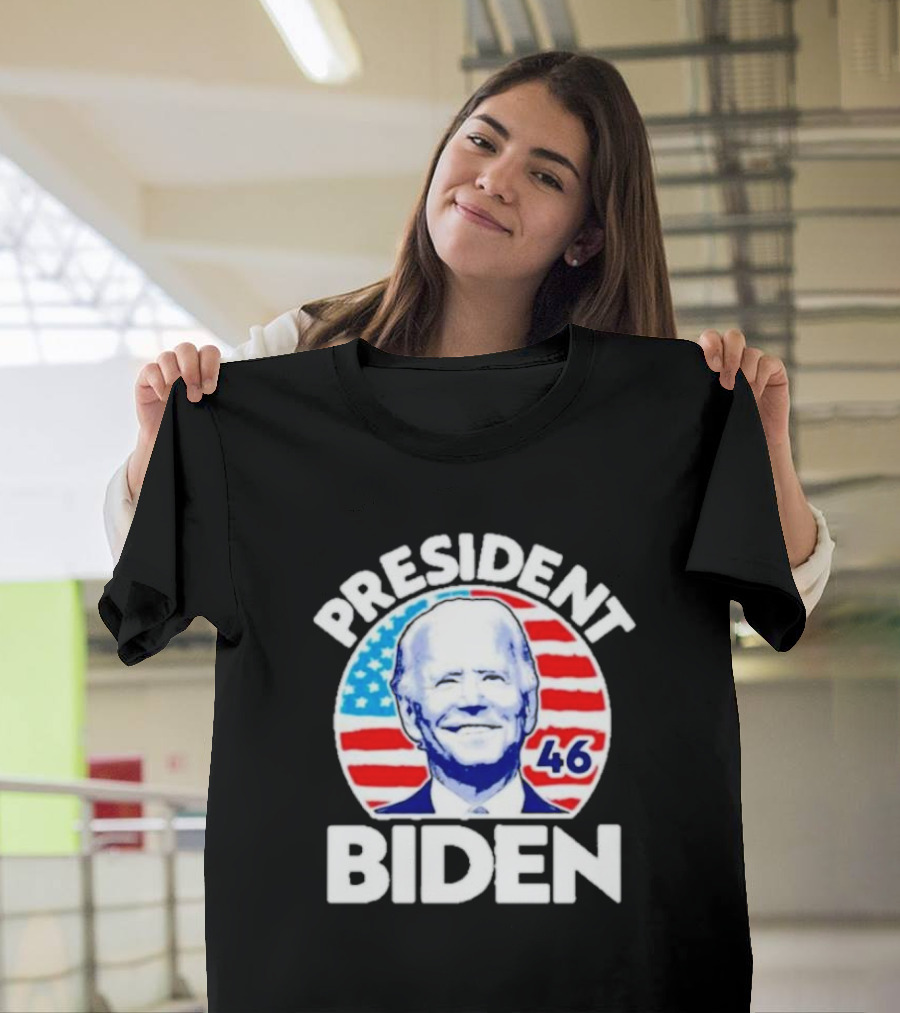 President Biden 46 American Flag T-Shirt