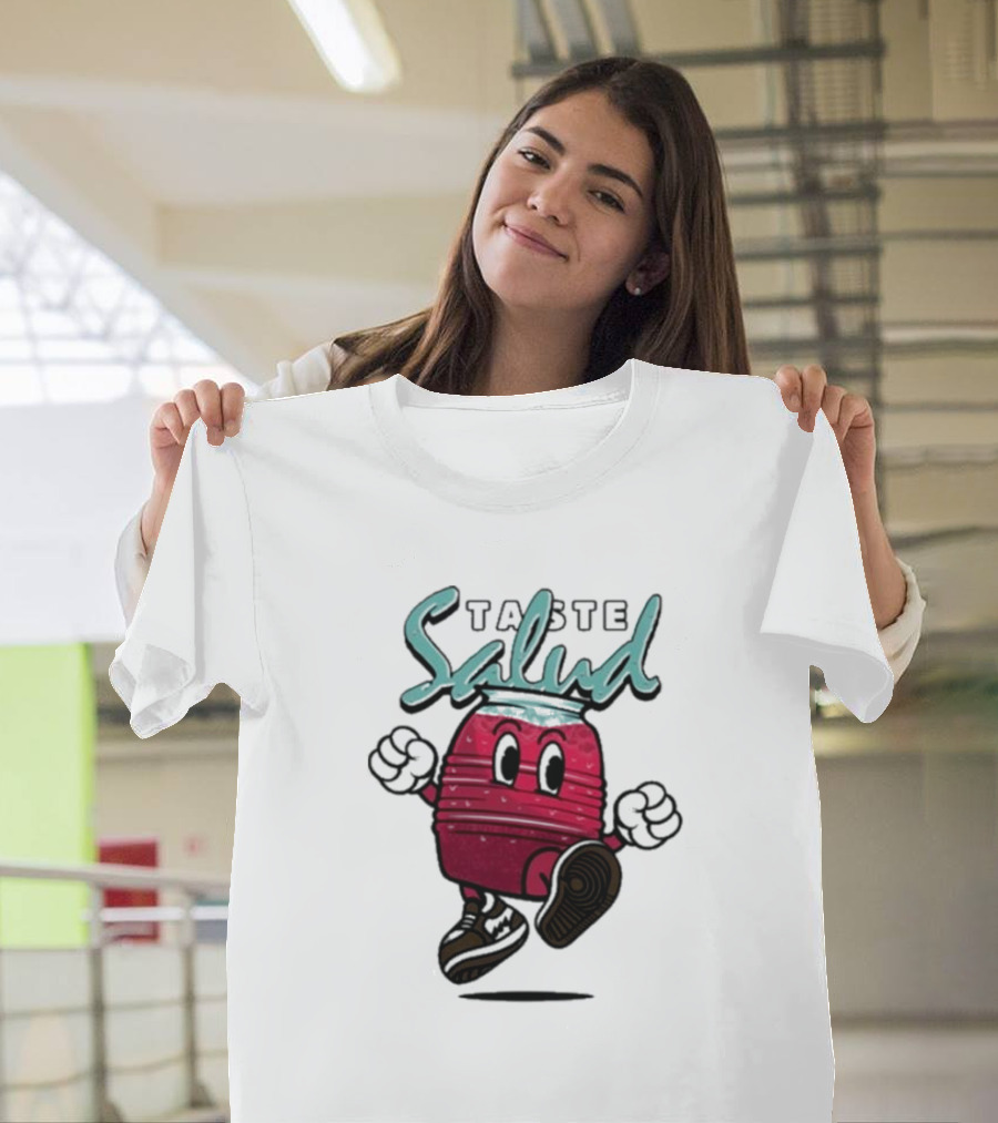 Taste Salud Hydration Immunity Energetic Cartoon Character T-Shirt