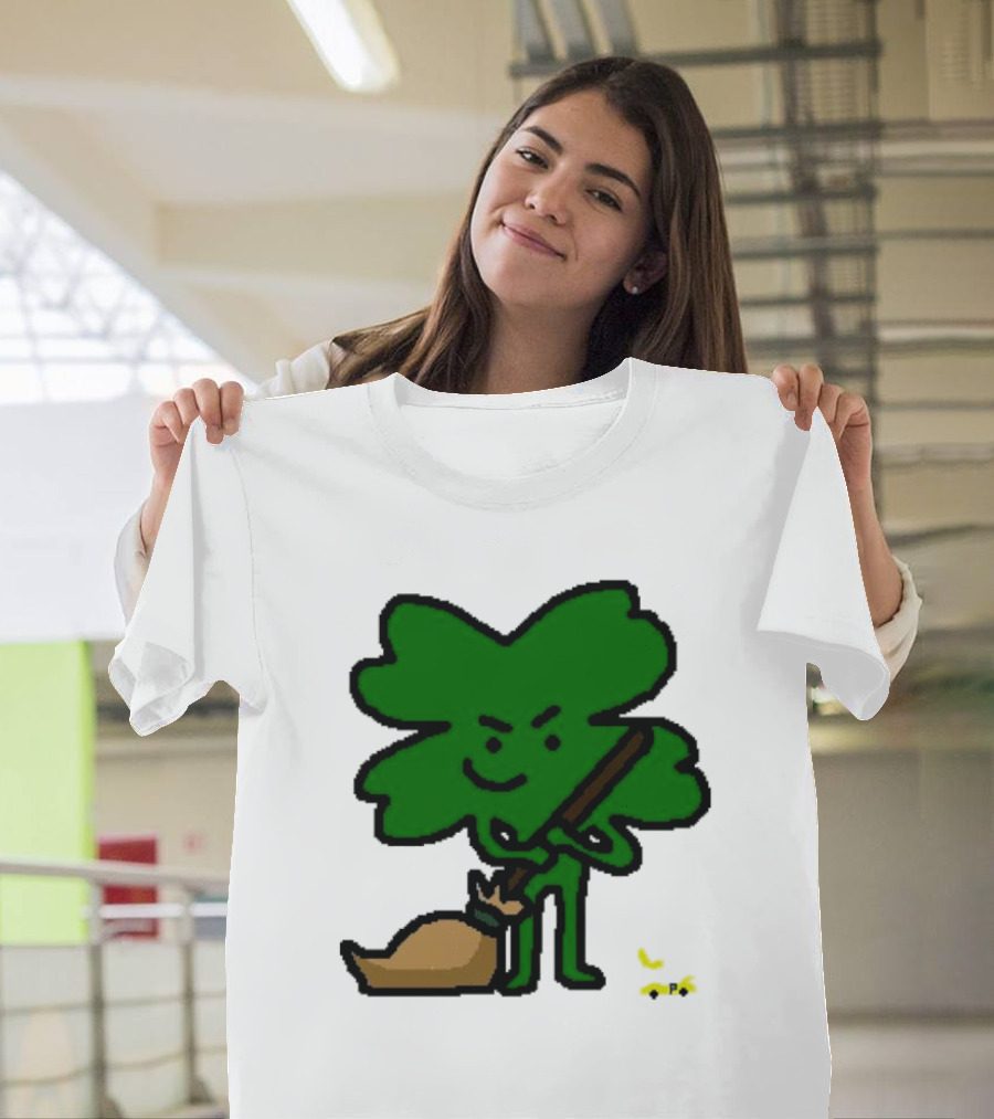 The Celtics Sweep The Pacers NBA Paint Shamrock Holding Broom T-Shirt