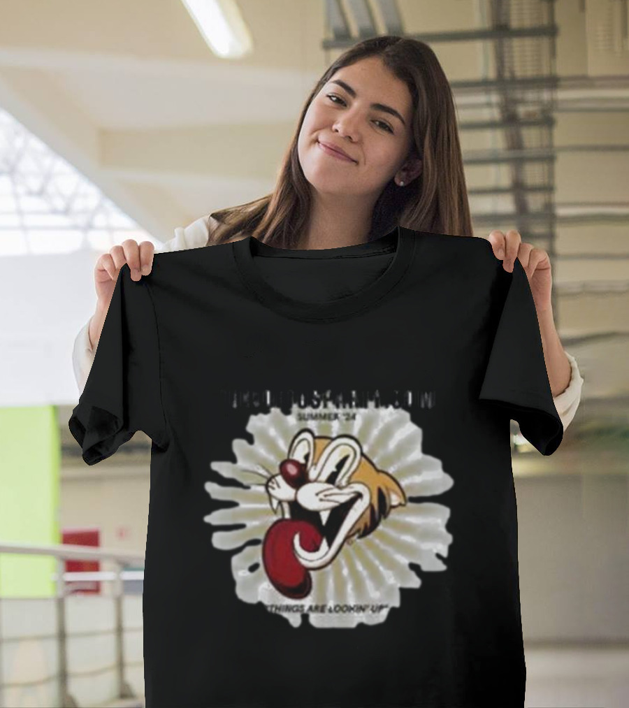 THELOFTUSPARTY.COM Summer ’24 Things Are Lookin Up Playful Cartoon Face T-Shirt