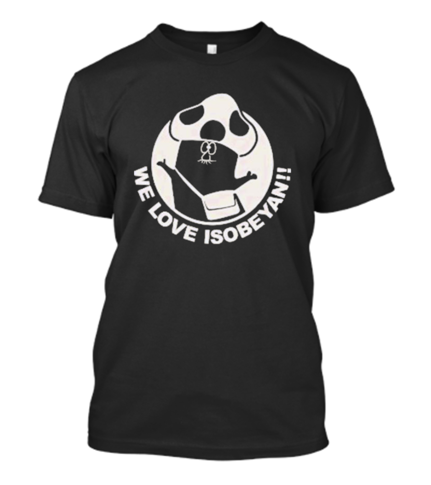 WE LOVE ISOBEYAN Cartoon Mole Character In White Circle T-Shirt