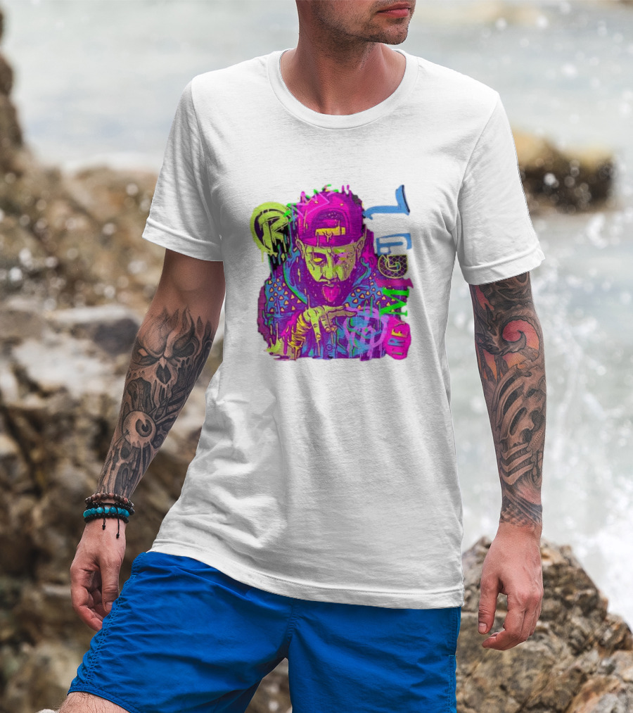 Trey Miguel Neon Drip Purple Paint T-Shirt