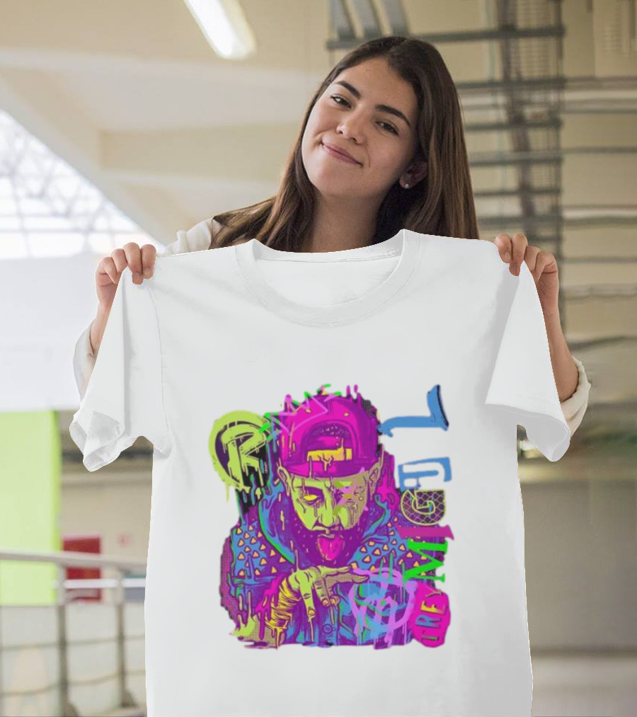 Trey Miguel Neon Drip Purple Paint T-Shirt