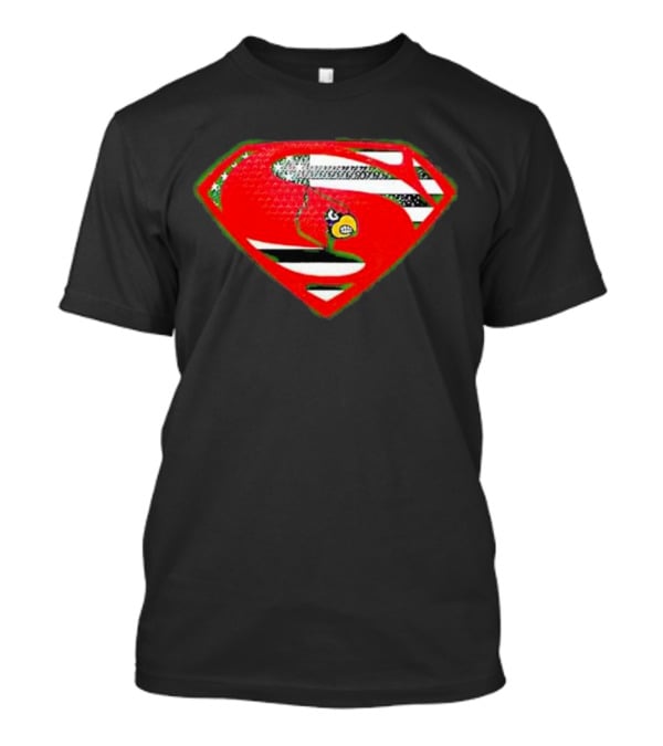 Superman Logo Louisville Cardinals USA Flag Fusion T-Shirt