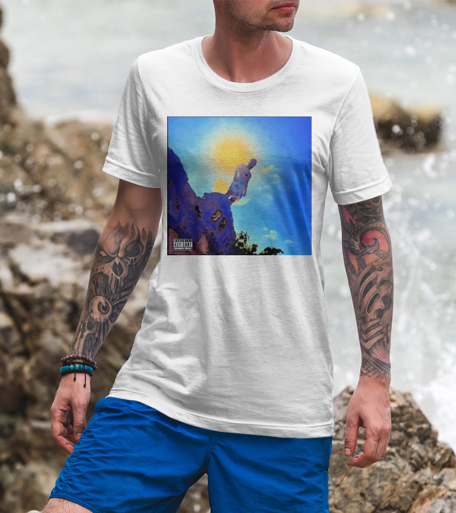 Wagmi Music Images Figure On Cliff With Sun And Clouds Cover T-Shirt