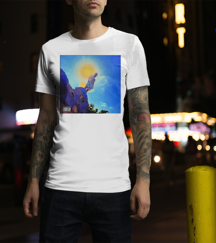 Wagmi Music Images Figure On Cliff With Sun And Clouds Cover T-Shirt