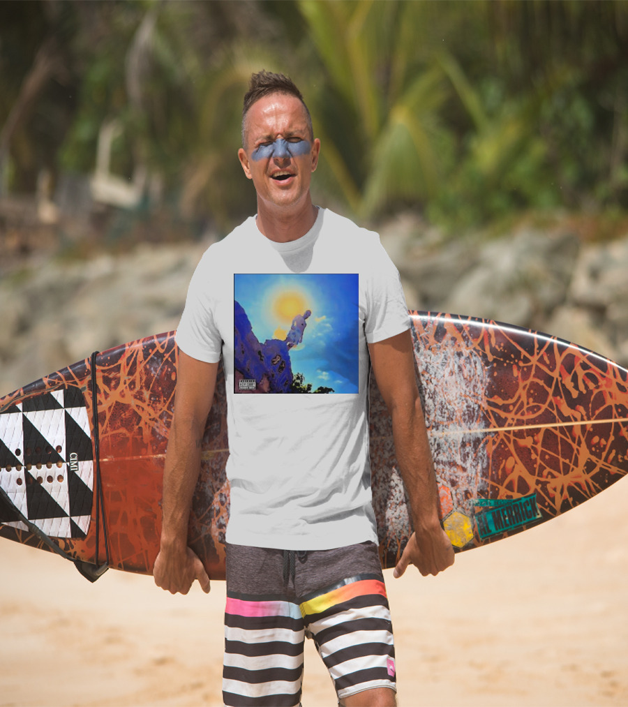 Wagmi Music Images Figure On Cliff With Sun And Clouds Cover T-Shirt