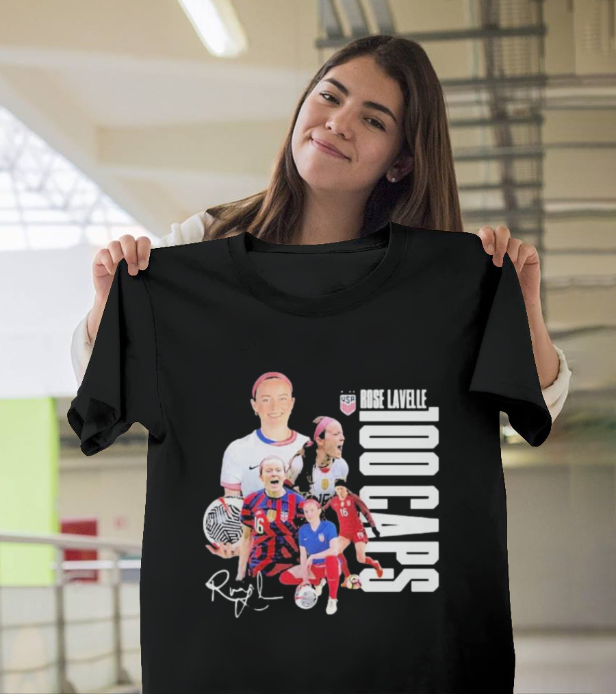 Rose Lavelle USA Soccer Milestone 100 Caps T-Shirt