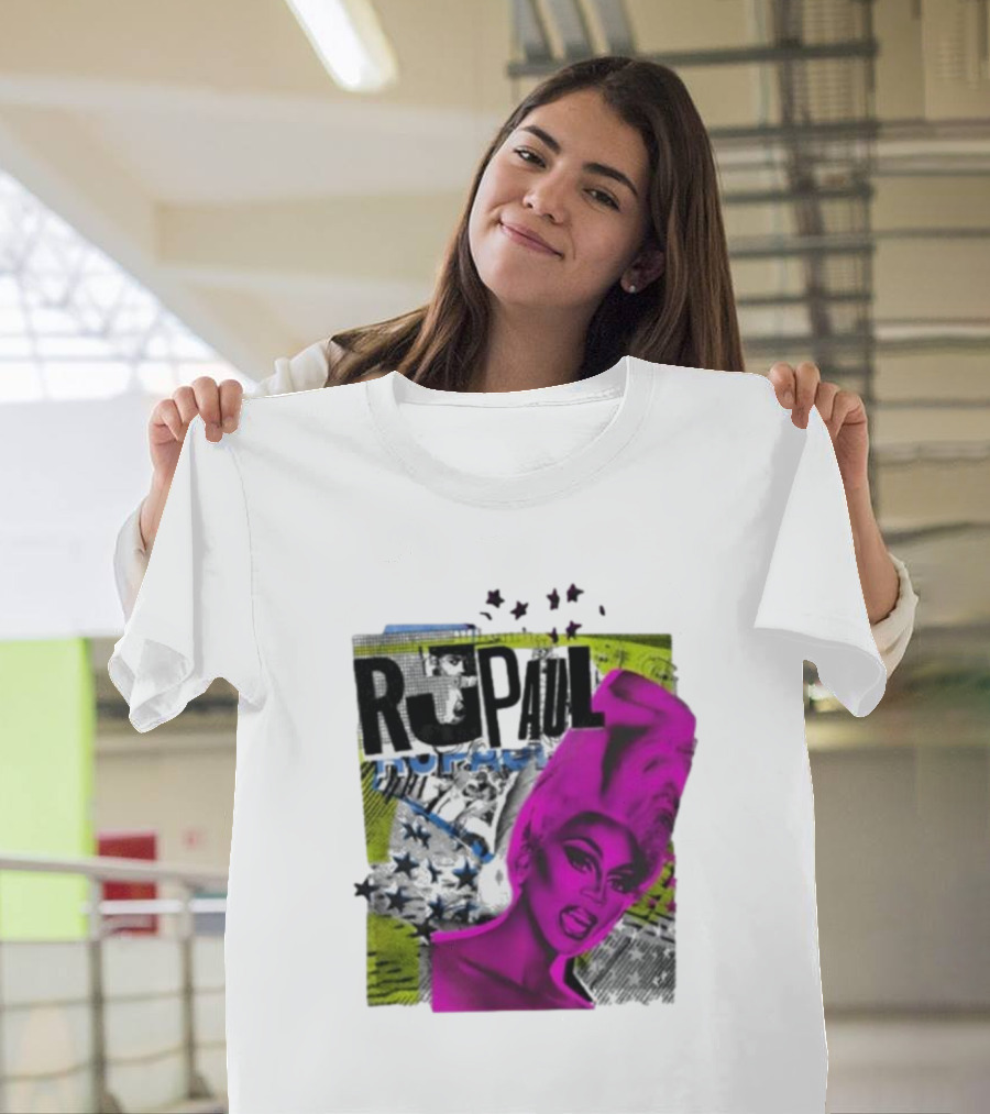 Rupaul Star Power Glam Pop Art Collage T-Shirt