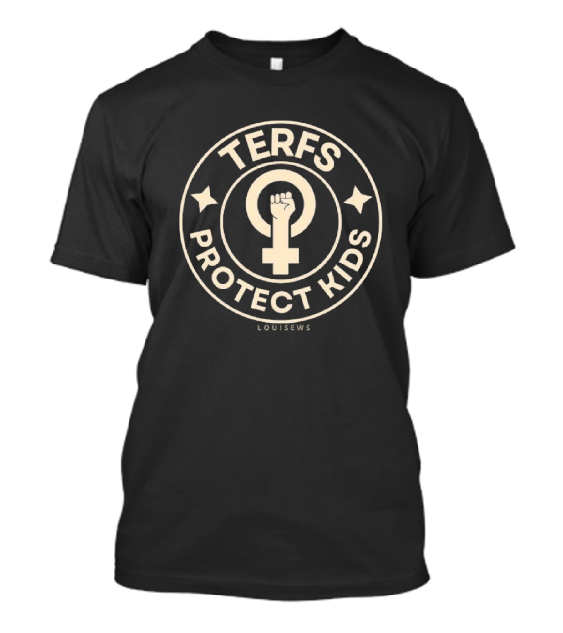 TERFS Protect Kids Feminist Symbol Louisews Badge T-Shirt