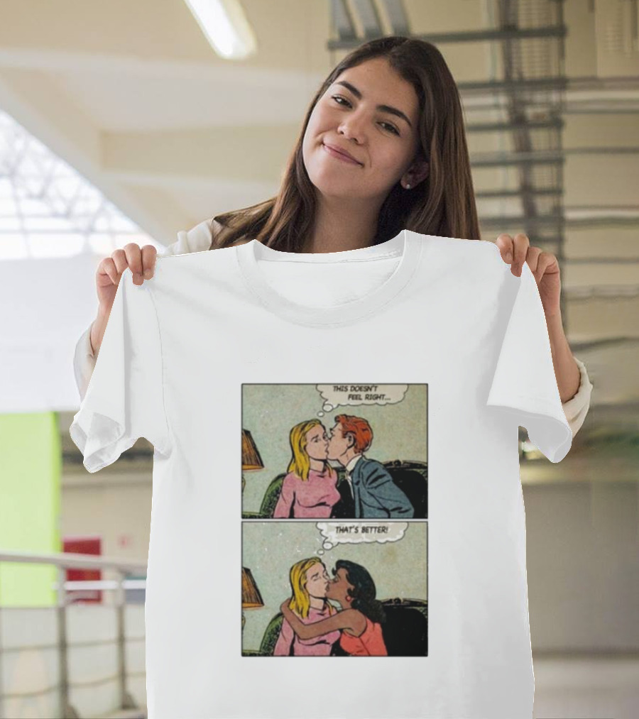 This Doesn’t Feel Right That’s Better Comic Panel with Thought Bubbles T-Shirt