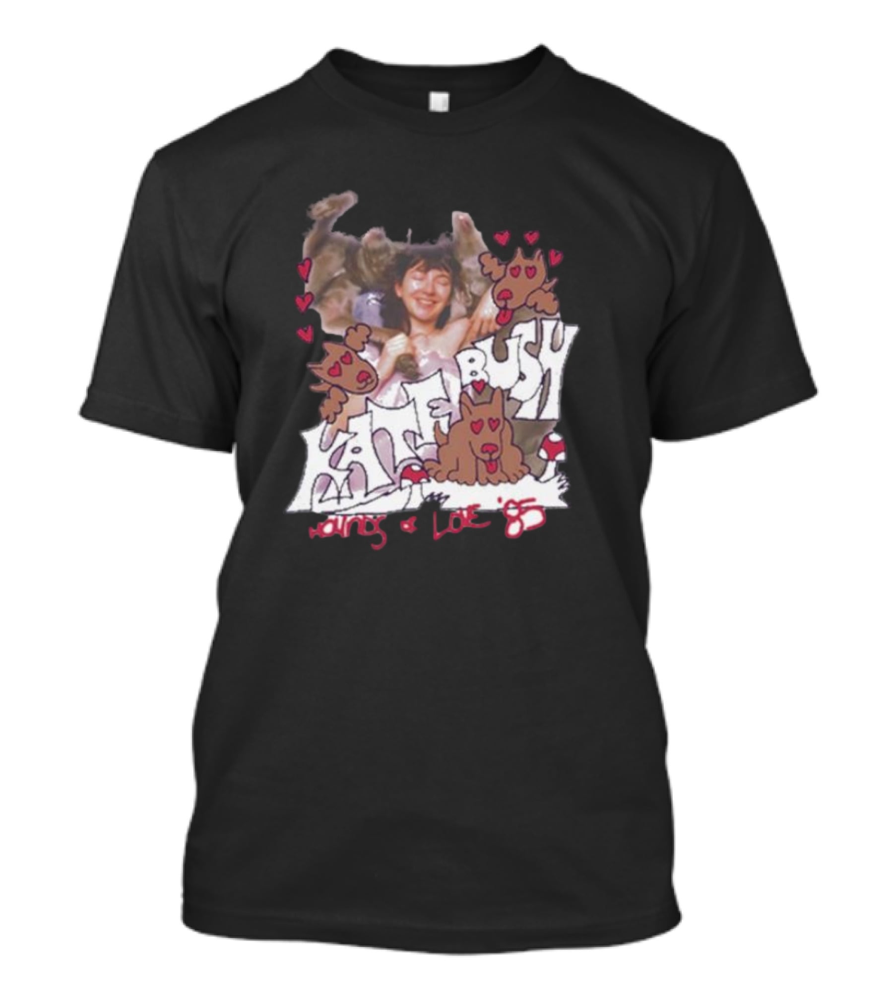 Kate Bush Hounds Of Love 85 Heart And Dog T-Shirt