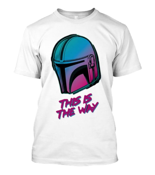 Star Wars The Mandalorian Helmet This Is The Way Neon T-Shirt