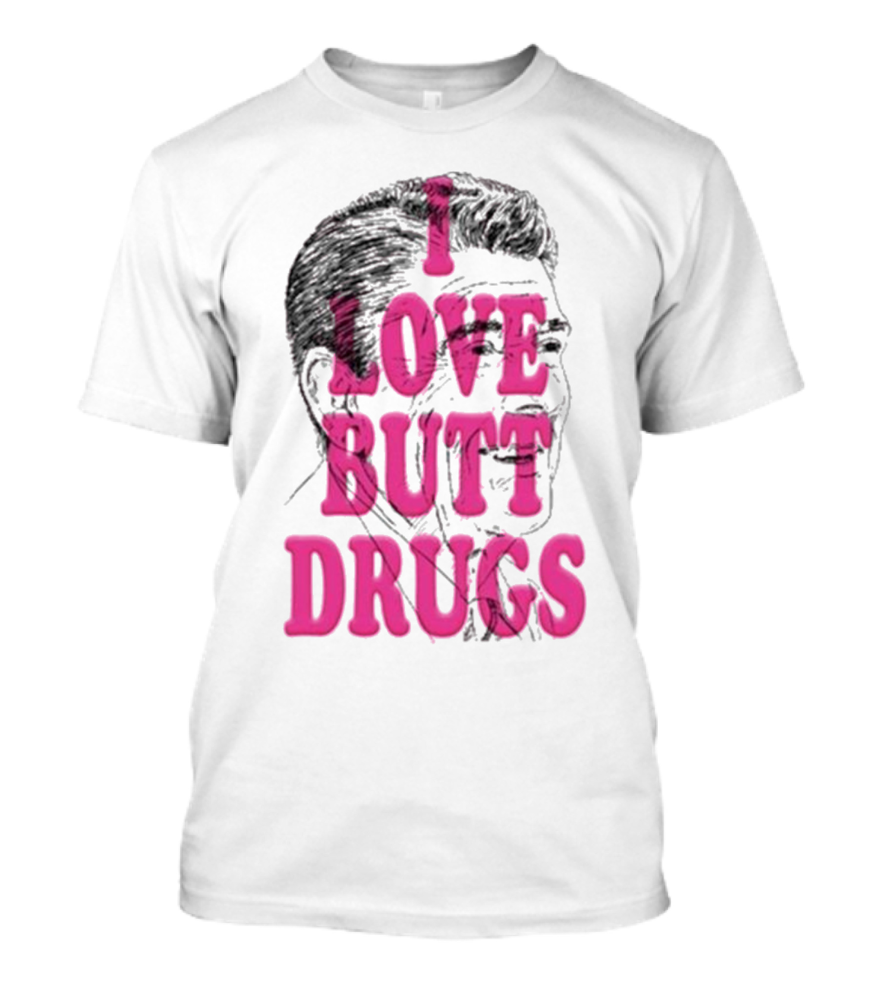 I Love Butt Drugs Retro Elvis T-Shirt