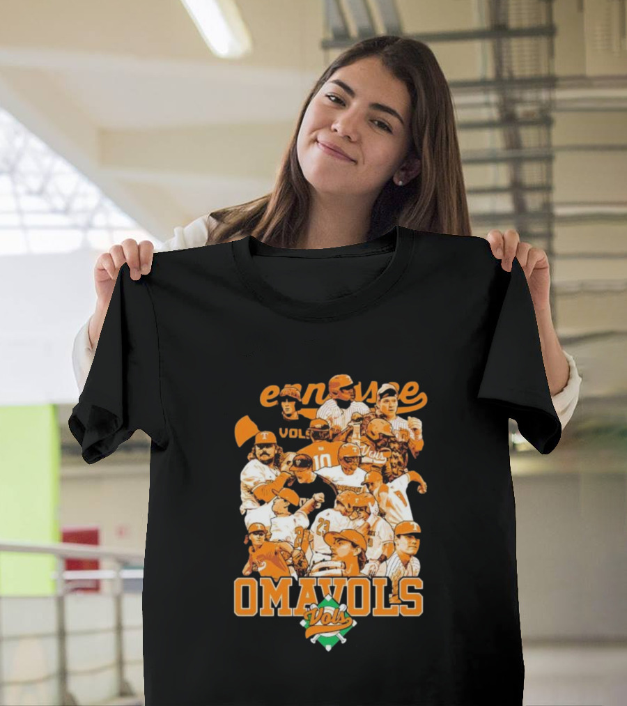 Tennessee Volunteers Omavols Baseball Players Collage T-Shirt