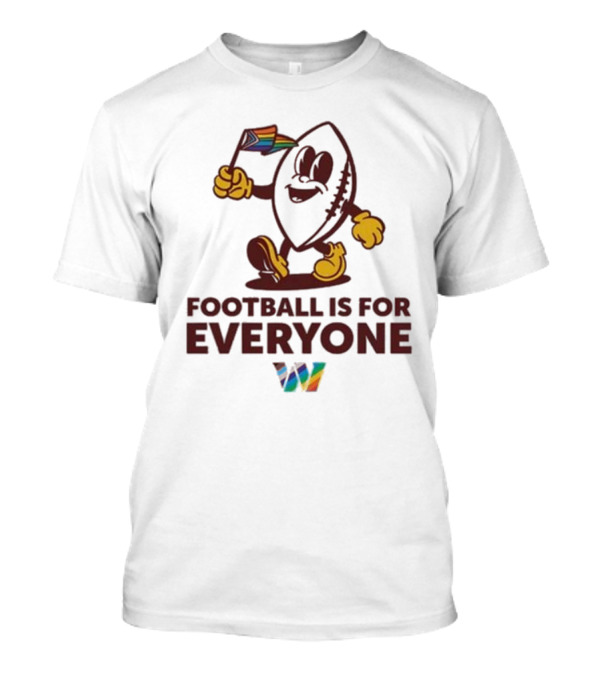 Washington Commanders Pride 2024 Football Is For Everyone Rainbow Flag T-Shirt