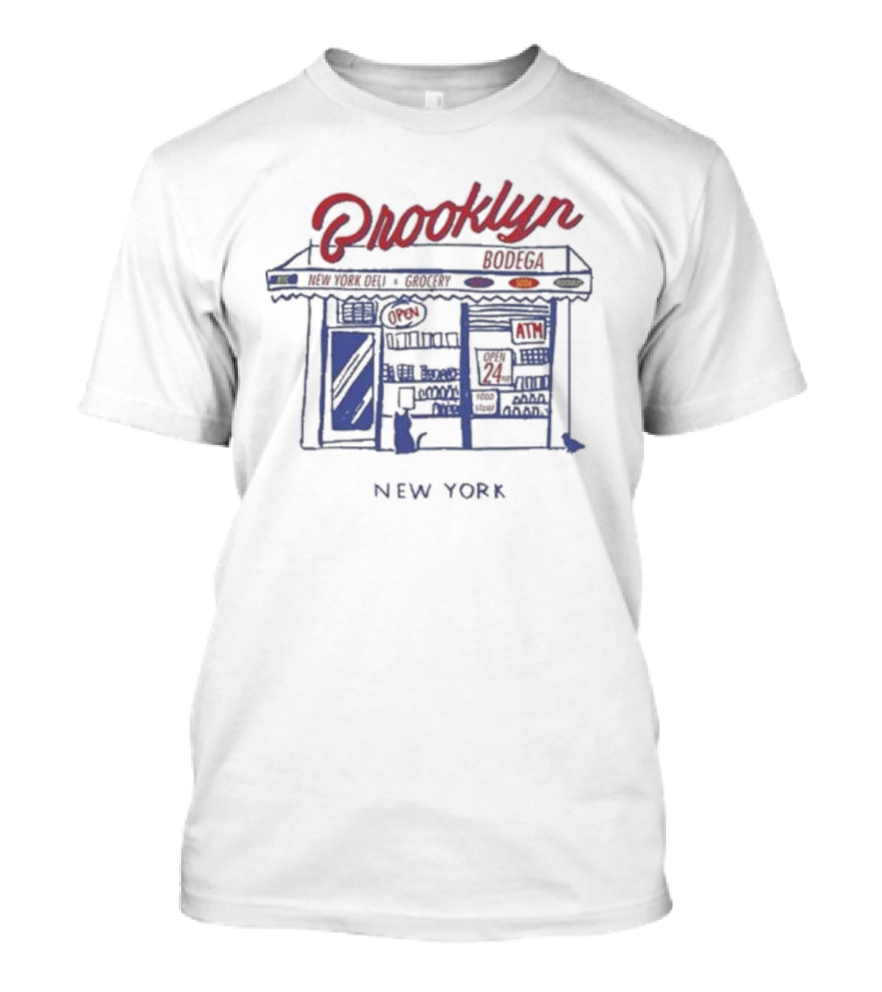 Brooklyn Bodega New York Deli Grocery Open 24 ATM T-Shirt