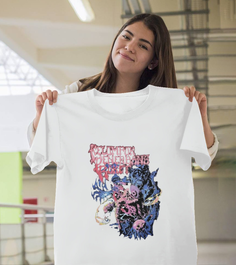 Kelompok Penerbang Roket Space Rage Psychedelic Monster T-Shirt