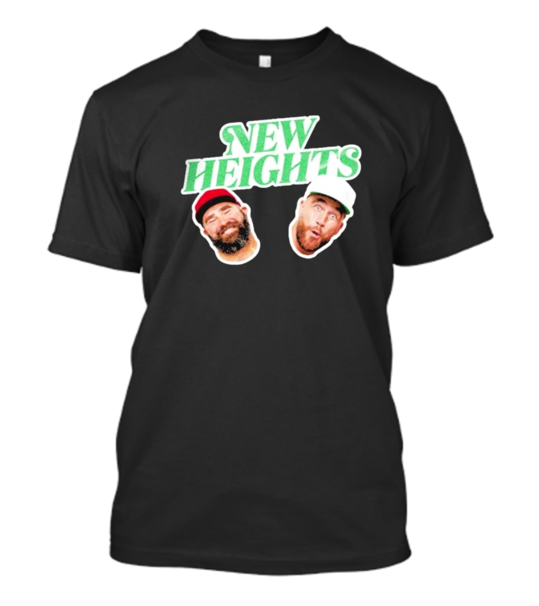 New Heights Jason And Travis Kelce Faces T-Shirt