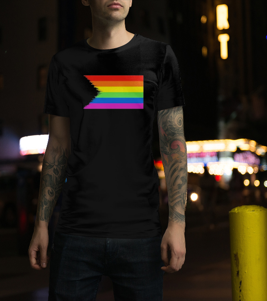 Pride Restored Flag Distorted Rainbow Bands T-Shirt